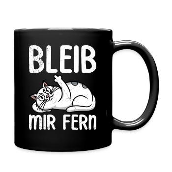 Mallorca BLEIB MIR FERN Anti Flirt Lustiges - Tasse einfarbig - Schwarz - Rechts