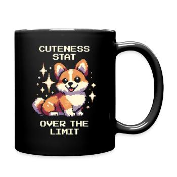 Valeur de gentillesse : au-delà de la limite | Humour Corgi - Mug uni - noir - Droite