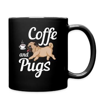 T-shirt café et carlins - Mug uni - noir - Droite