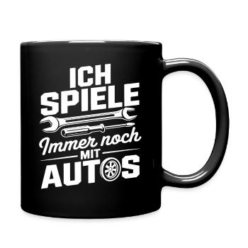 Lustiger Spruch für Mechaniker - Tasse einfarbig - Schwarz - Rechts