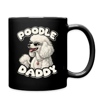 Caniche drôle avec des lunettes de soleil - Mug uni - noir - Droite
