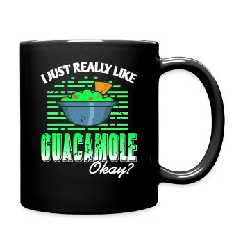 It's Okay Guac I'm Extra Too Cute Avocado Pun - Full Colour Mug - black - Right