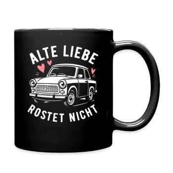 Old love doesn't rust - Trabi - Kultauto DDR - Full Colour Mug - black - Right