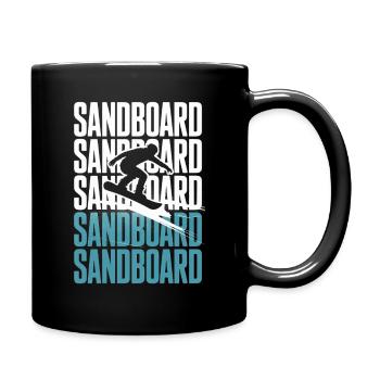 Retro Sandboarder Summer Sandboarding - Full Colour Mug - black - Right