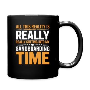 All This Reality Is Cutting Into My Summer - Full Colour Mug - black - Right