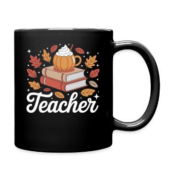 Herbstliche Lehrer Inspiration - Tasse einfarbig - Schwarz - Rechts