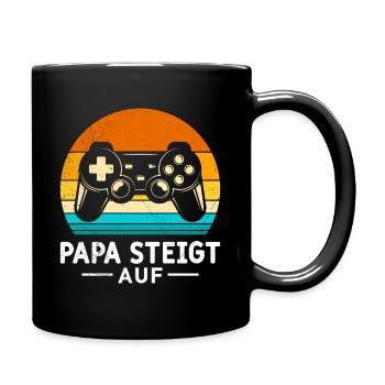 Gamer DAD GETS ON RETRO FUNNY - Full Colour Mug - black - Right