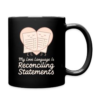 Accounting student cpa in training excel jokes - Full Colour Mug - black - Right