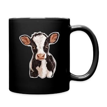 Kuh - Tasse einfarbig - Schwarz - Rechts