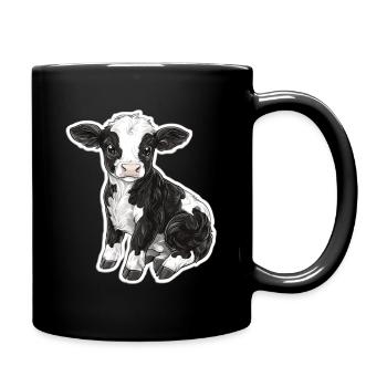 Kuh - Tasse einfarbig - Schwarz - Rechts