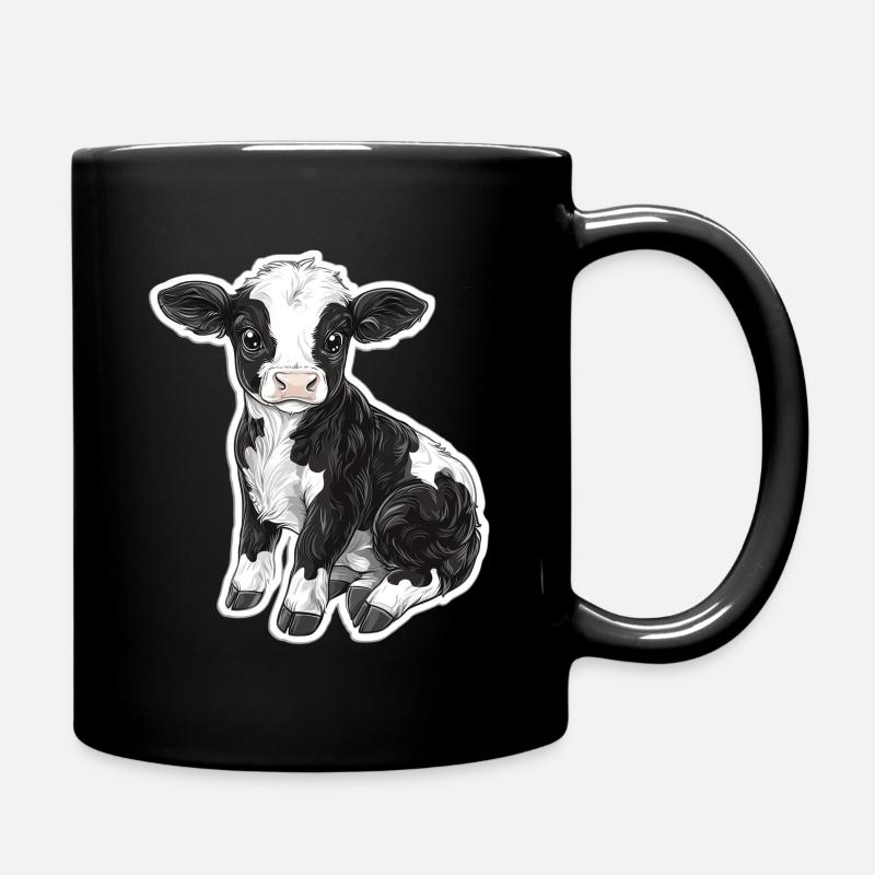 Kuh - Tasse einfarbig - Schwarz