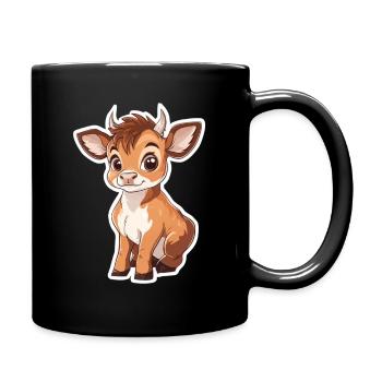 Kuh - Tasse einfarbig - Schwarz - Rechts
