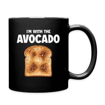 Ich bin mit dem Avocado lustiges Halloween-Paar - Tasse einfarbig - Schwarz - Rechts