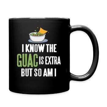 Guacamole Is Life Funny Snack Chip Dip Meme - Mug uni - noir - Droite