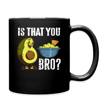 Stress Is Caused By Not Guacamole Enough - Full Colour Mug - black - Right