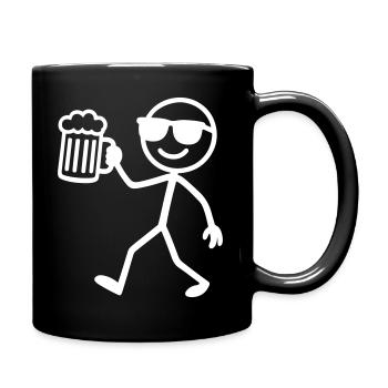 Stick Figure Beer - Full Colour Mug - black - Right