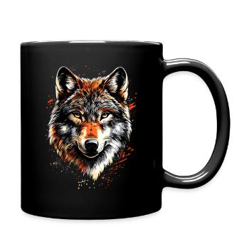Wolf Love Wolves Wolf Pack Wolfhound Wild Wolf - Full Colour Mug - black - Right