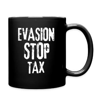 STOPPT DIE STEUERHINTERZIEHUNG - Tasse einfarbig - Schwarz - Rechts