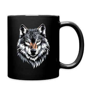 Wolf Love Wolves Wolf Pack Wolfhound Wild Wolf - Full Colour Mug - black - Right