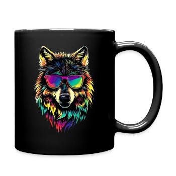 Wolf Love Wolves Wolf Pack Wolfhound Wild Wolf - Full Colour Mug - black - Right