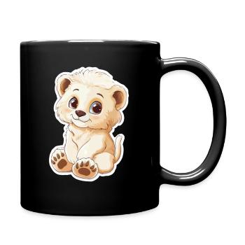 Lion - Full Colour Mug - black - Right