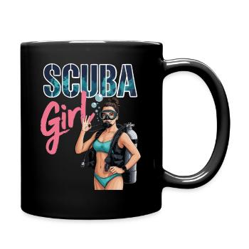 Conception de plongée sous-marine pour fille - Mug uni - noir - Droite
