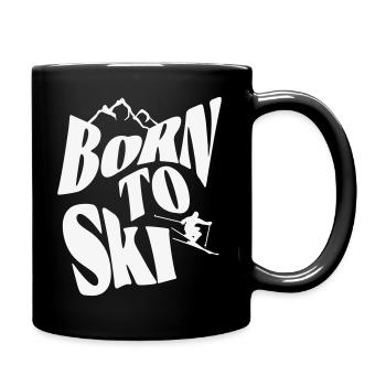 Sports d’hiver - Born to SKI - Mug uni - noir - Droite