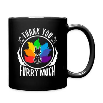 Merci beaucoup furry - Mug uni - noir - Droite