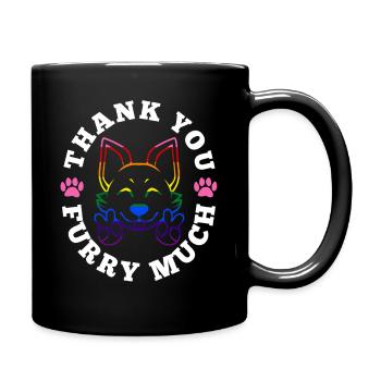 Merci beaucoup furry - Mug uni - noir - Droite