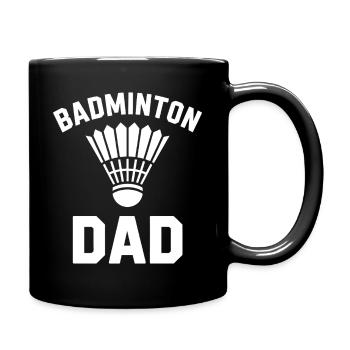 Badminton Spruch Papa Lustiges Badminton Geschenk - Tasse einfarbig - Schwarz - Rechts