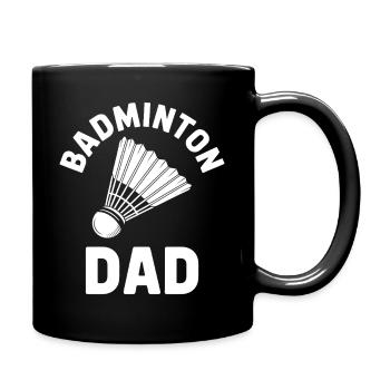 Badminton Spruch Papa Lustiges Badminton Geschenk - Tasse einfarbig - Schwarz - Rechts
