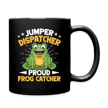 Frog Catcher Dispatcher Proud Frog - Tasse einfarbig - Schwarz - Rechts