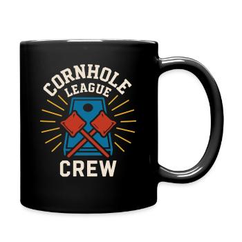 Cornhole Refere Offizielles Schiedsrichter - Tasse einfarbig - Schwarz - Rechts