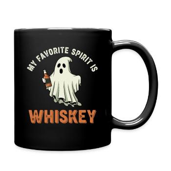 Fantôme avec bouteille de whisky - Mug uni - noir - Droite