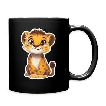 Lion - Full Colour Mug - black - Right