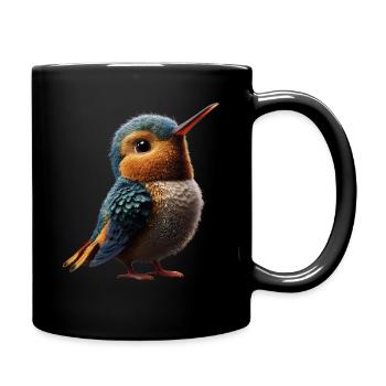 Hummingbird Hummingbird Bird Hummingbirds Cute Hummingbird - Full Colour Mug - black - Right