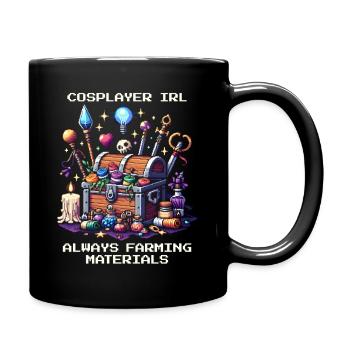IRL cosplayers: always farm equipment | Cosplay - Full Colour Mug - black - Right