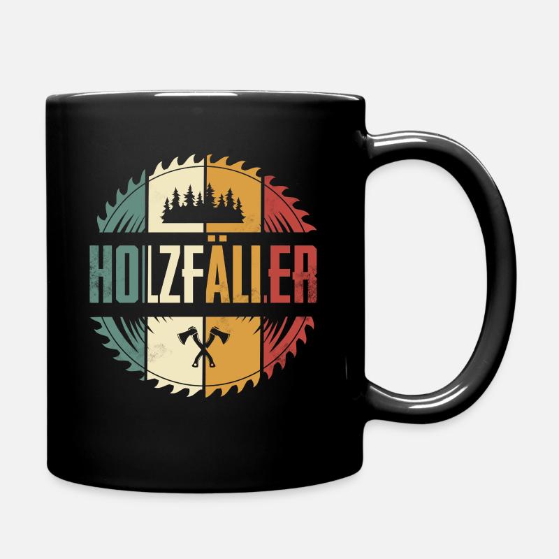 Holzfäller - Tasse einfarbig - Schwarz