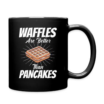 Waffles Are Better Than Pancakes - Full Colour Mug - black - Right