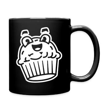 Cupcake Kawaii – Süß & niedlich für jede Party - Tasse einfarbig - Schwarz - Rechts