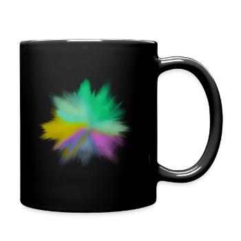 Aquarellfarben Explosion - Tasse einfarbig - Schwarz - Rechts