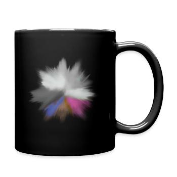 Color explosion watercolor design - Full Colour Mug - black - Right