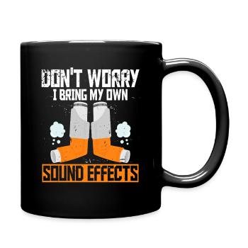 Asthme Asthmatique J’apporte mes propres effets sonores - Mug uni - noir - Droite