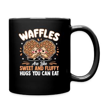 Sweet Waffles Fluffy Waffle Relationship - Full Colour Mug - black - Right