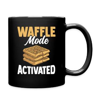 Waffel Modus Aktiviert Gebäck Frühstück - Tasse einfarbig - Schwarz - Rechts
