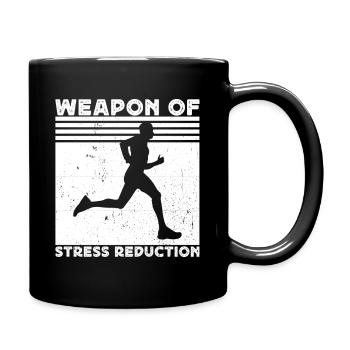 Le marathonien arme de la course à pied - Mug uni - noir - Droite
