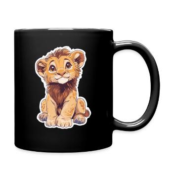 Lion - Full Colour Mug - black - Right
