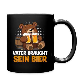 LE FUTUR PAPA A BESOIN DE SA BIÈRE Drôle - Mug uni - noir - Droite