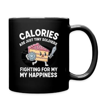 Cake Warrior Fight for Happiness - Full Colour Mug - black - Right