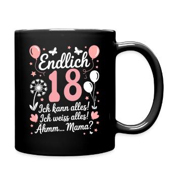Enfin 18 anniversaire 18 ans cadeau dire - Mug uni - noir - Droite